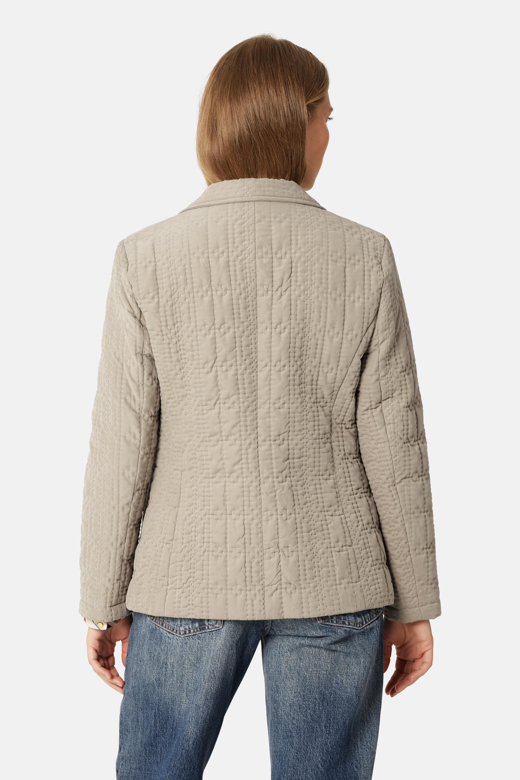 Gesteppter Blazer - Greige